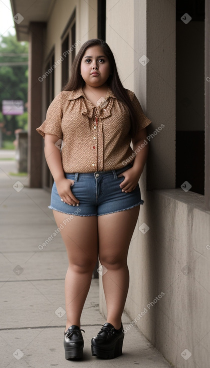 Guatemalan young adult female with  brown hair