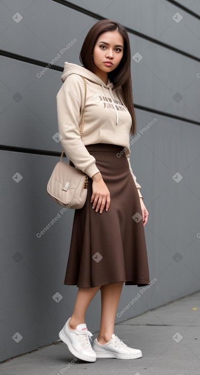 Indonesian adult female with  brown hair