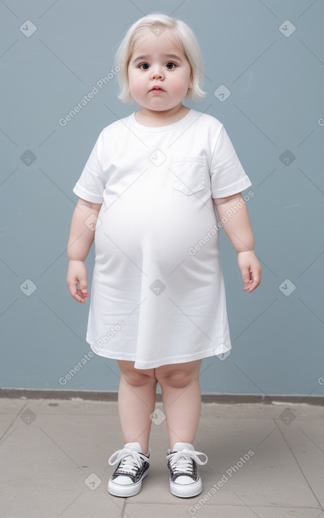 Spanish infant girl with  white hair