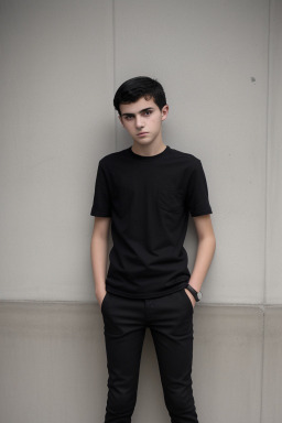 Macedonian teenager boy with  black hair