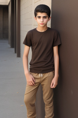 Iraqi teenager boy with  brown hair