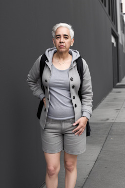 Puerto rican adult non-binary with  gray hair