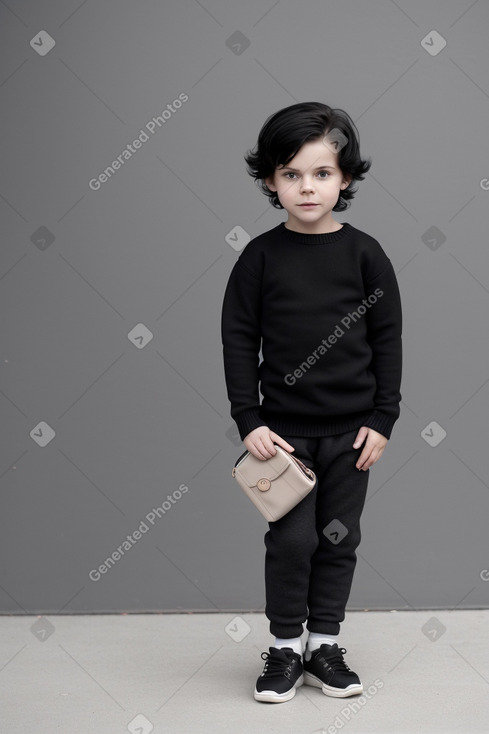 Norwegian child boy with  black hair