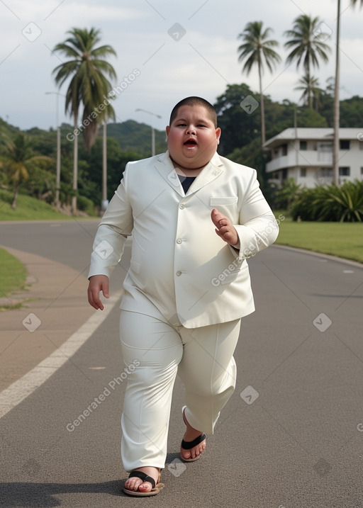 Costa rican child boy with  white hair