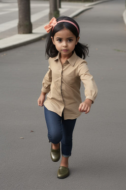 Child female with  black hair