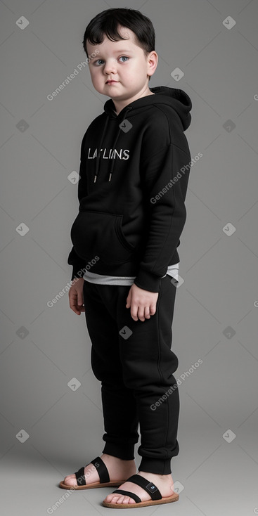 Latvian infant boy with  black hair