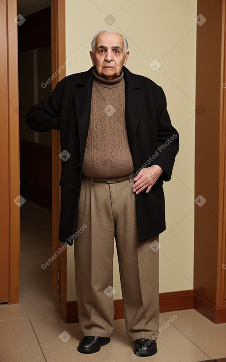 Lebanese elderly male with  brown hair