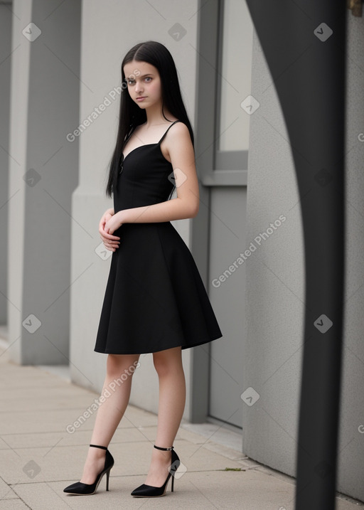 Lithuanian teenager girl with  black hair