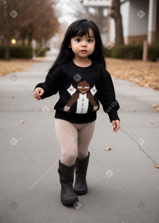 Infant girl with  black hair