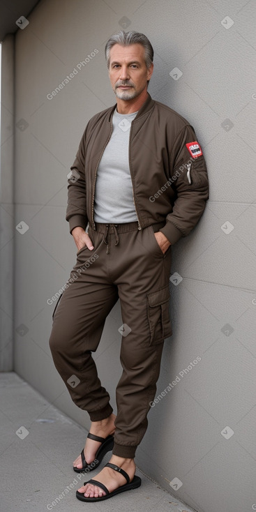 Austrian middle-aged male with  brown hair