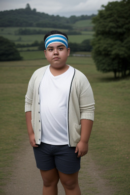 Guatemalan teenager boy with  white hair