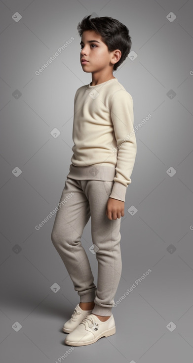 Venezuelan child boy with  gray hair