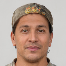 Neutral white adult male with short  brown hair and brown eyes