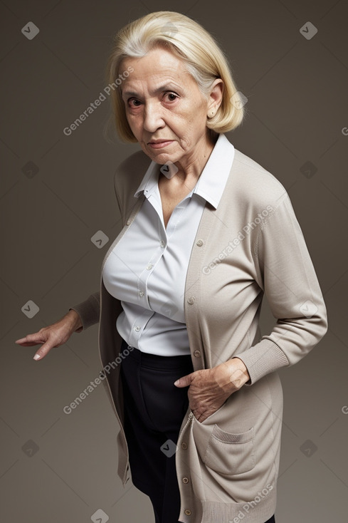 Libyan elderly female with  blonde hair