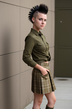 American young adult female with  brown hair