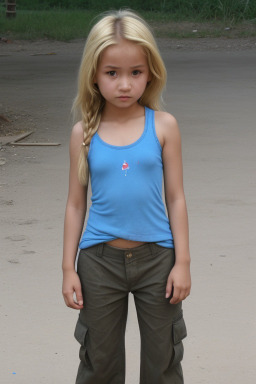 Uzbek child female with  blonde hair