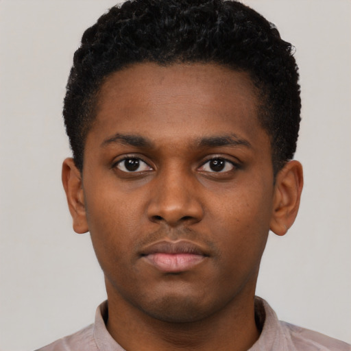 Neutral latino young-adult male with short  brown hair and brown eyes