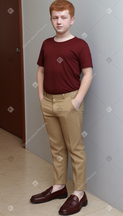 Turkish teenager boy with  ginger hair