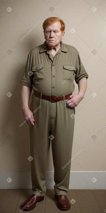 Caucasian elderly male with  ginger hair