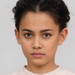 Neutral white young-adult female with short  brown hair and brown eyes