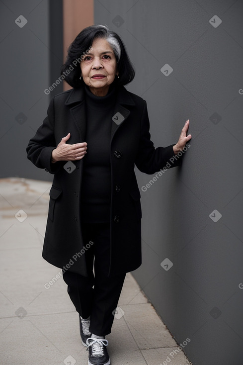 Hispanic elderly female with  black hair