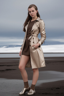 Icelandic young adult female with  brown hair