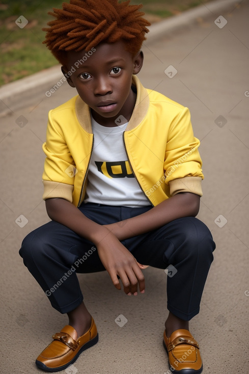 Ghanaian child boy with  ginger hair