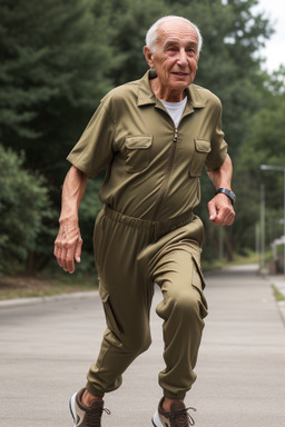 Elderly male with  brown hair