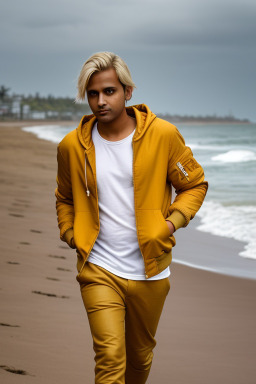 Indian adult male with  blonde hair