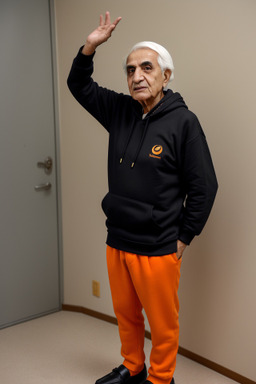 Iranian elderly male with  black hair