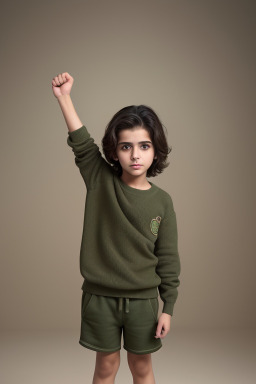 Kuwaiti child boy with  brown hair