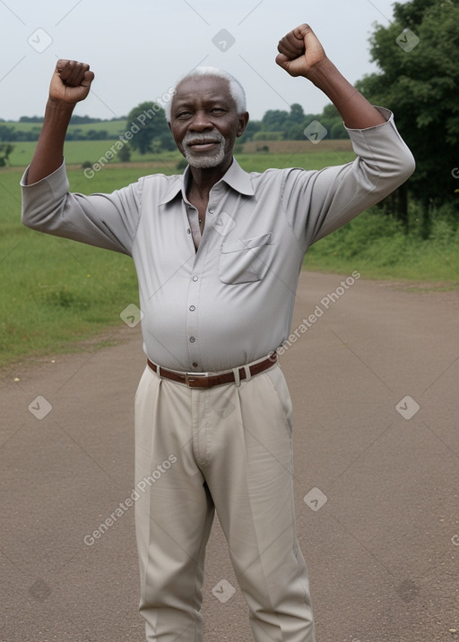 Togolese elderly male with  gray hair