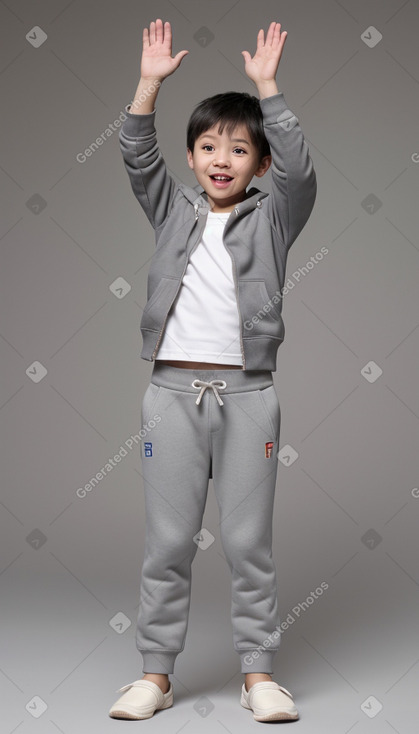 Taiwanese infant boy with  gray hair