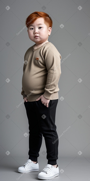 Vietnamese infant boy with  ginger hair