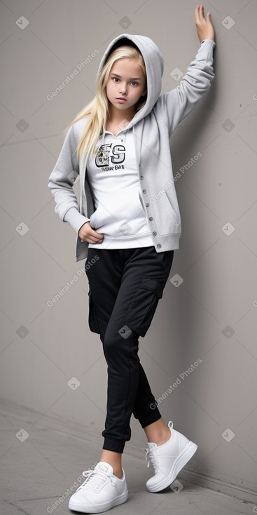 Teenager girl with  blonde hair