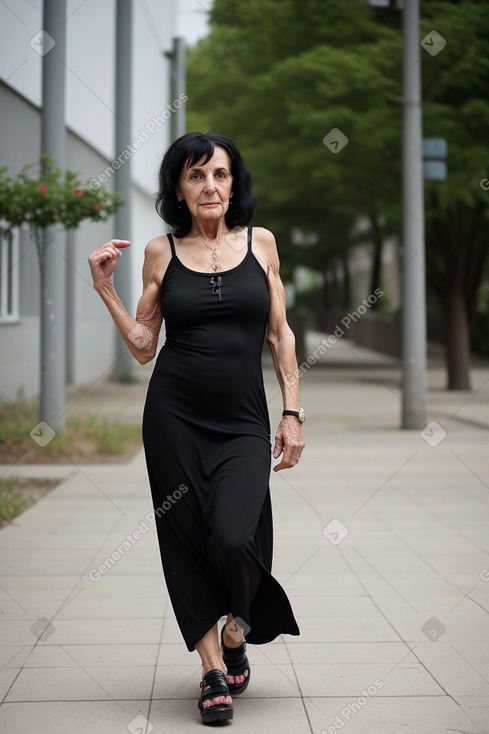 Bulgarian elderly female with  black hair