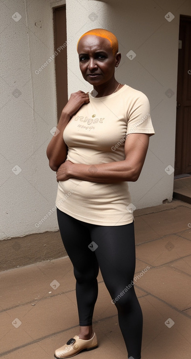 Sudanese middle-aged female with  ginger hair