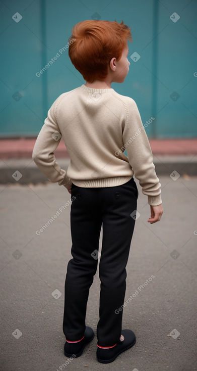 Bolivian child boy with  ginger hair