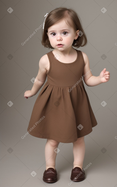 Belgian infant girl with  brown hair