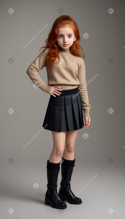 Kuwaiti infant girl with  ginger hair