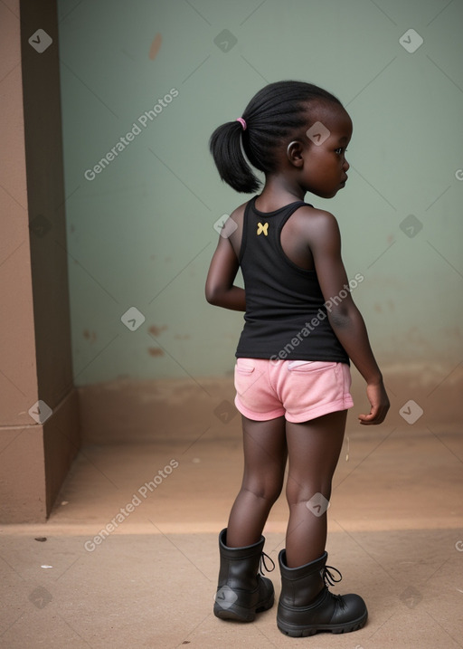 Ugandan infant girl with  black hair