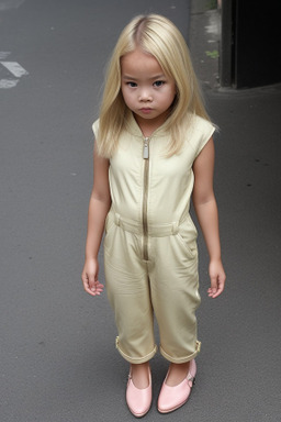 Singaporean child girl with  blonde hair