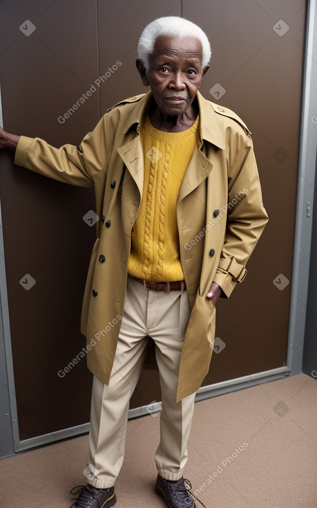 Ugandan elderly male with  brown hair