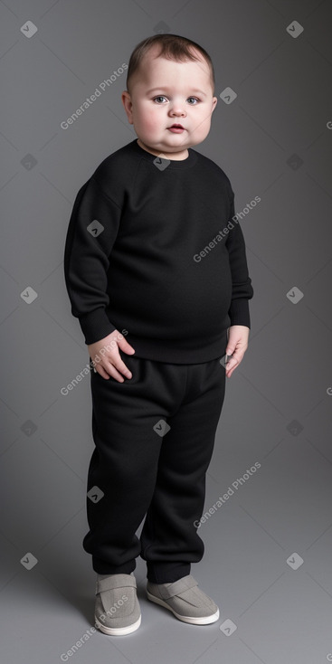 Ukrainian infant boy with  gray hair