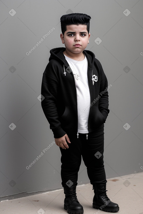 Libyan child boy with  black hair