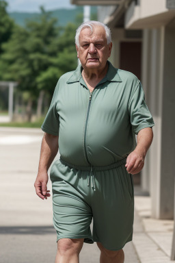 Serbian elderly male with  gray hair