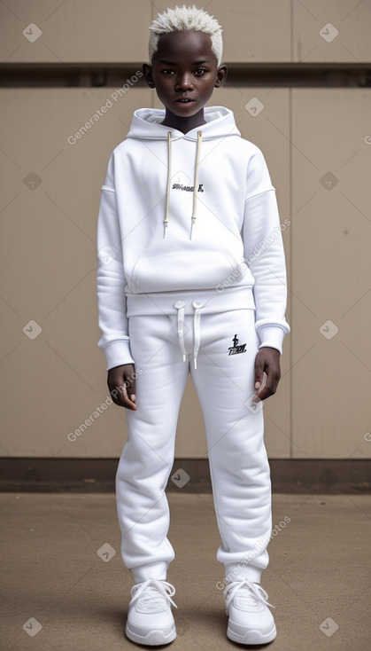 Ugandan child boy with  white hair