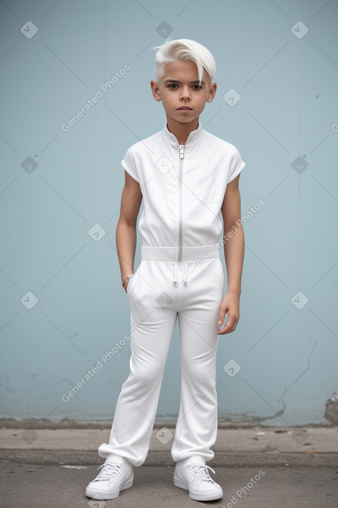 Cuban child boy with  white hair