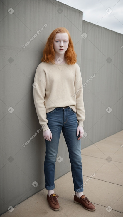 Young adult non-binary with  ginger hair