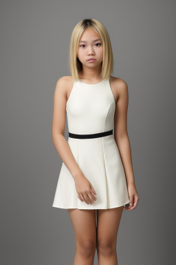 Indonesian teenager girl with  blonde hair